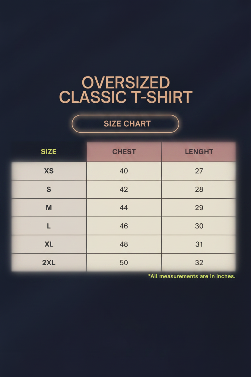 "KYPJURO" Unisex Oversized Classic T-Shirt