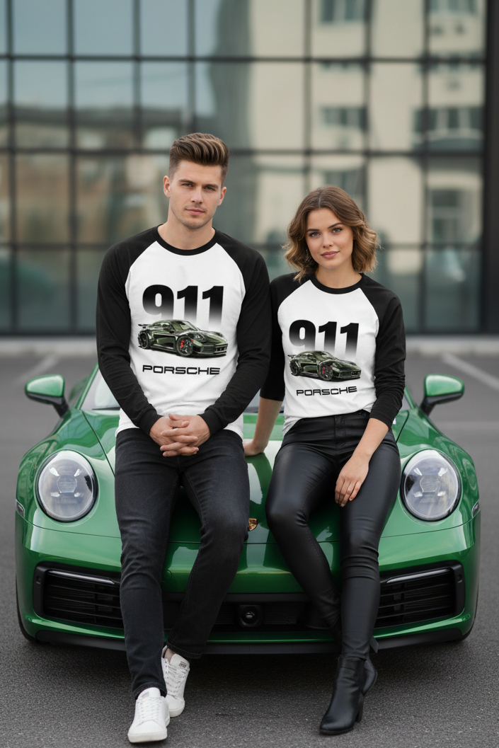 PORSCHE 911 Unisex Raglan T-Shirt