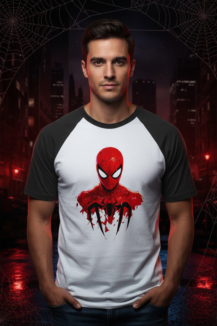 Spiderman Unisex Oversized Raglan