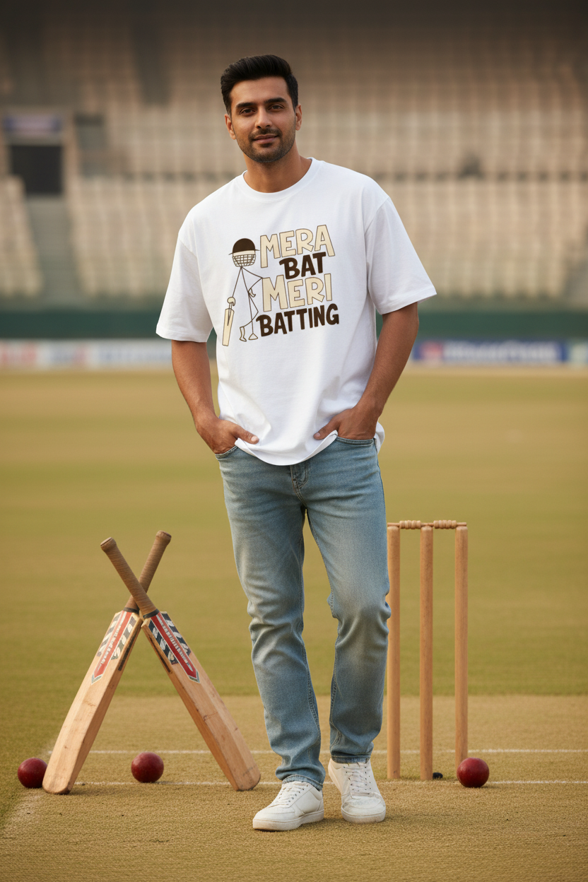 MERA BAT MERI BATTING Unisex Oversized Classic T-Shirt