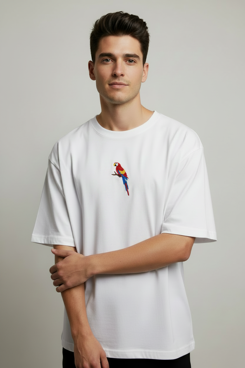 Embroidery work Unisex Oversized T-Shirt