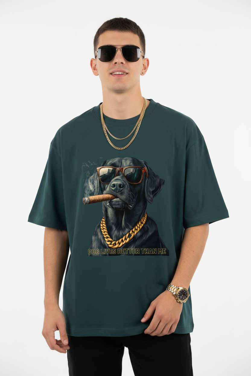 CIGARETE DOG Unisex Oversized Classic T-Shirt