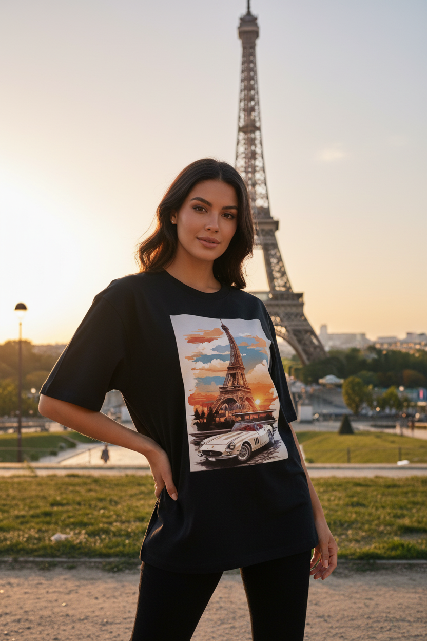 EIFFEL TOWER Unisex Oversized Classic T-Shirt