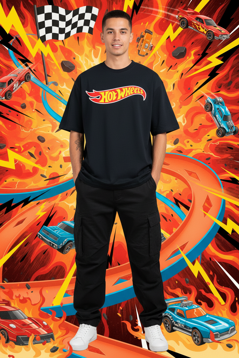 HOT WHEELS Unisex Oversized Classic T-Shirt